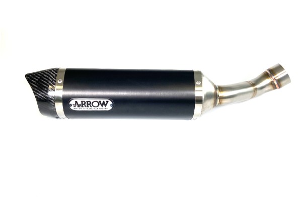 ARROW Auspuff DARK THUNDER für Suzuki GSX-S125 / GSX-R125 2017-, Aluminium schwarz (Nur mit ARROW Kr