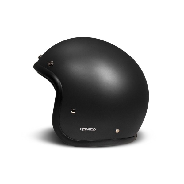 Casco jet DMD Retro, nero opaco, Matt Black, fibra di vetro, ECE 22.06