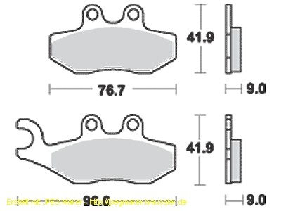 Kit pastiglie freno TRW, organiche, con ABE, MCB744