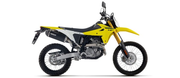 Scarico ARROW EXPLORER in alluminio nero con terminale in carbonio per Suzuki DR-Z4S (25-)
