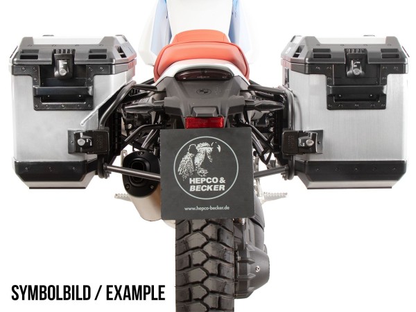 Set di portavaligie Portavaligie incluso set di valigie Xplorer Cutout nero per BMW R 12 G/S (25-)