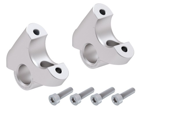 Riser manubrio H=30 mm con offset 24 mm posteriore argento per BMW R 1200 GS LC (13-18)