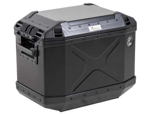 Custodia laterale in alluminio Xplorer 40 Cutout sinistra nero Hepco & Becker