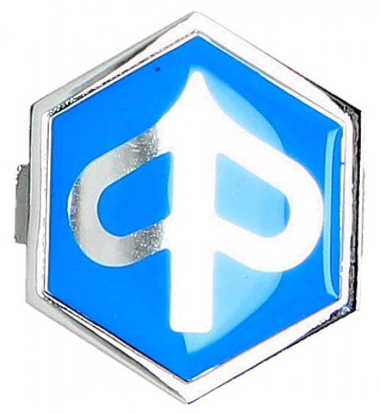 Stemma "PIAGGIO" cascata, blu