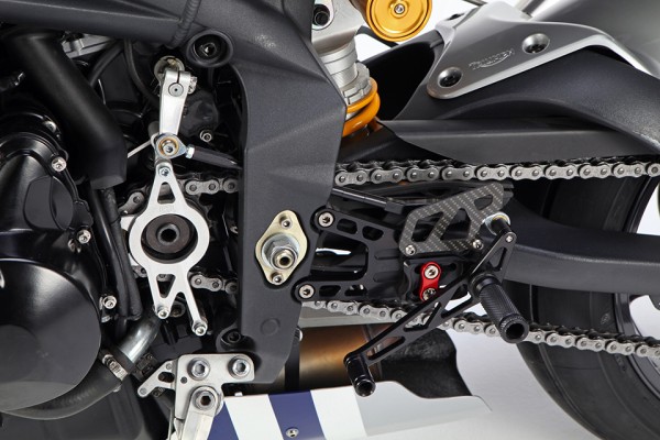 LSL 2Slide-Rastenanlage für Triumph Street Triple, 2007-2011, schwarz-rot