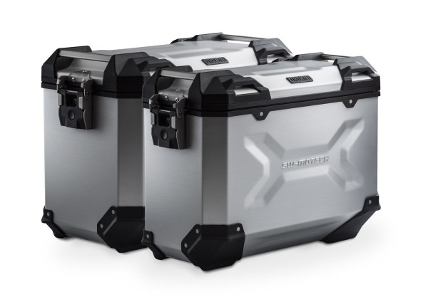 TRAX ADV sistema di valigie in alluminio argento per Moto-Guzzi V85 TT