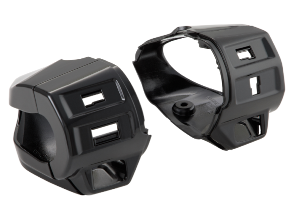 Coperchio dell'interruttore, destro e sinistro per Vepsa Primavera/Sprint, nero lucido