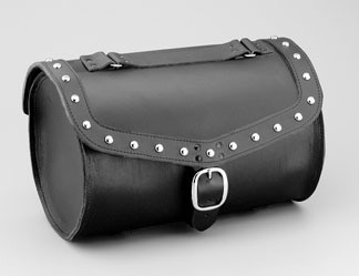 Bauletto originale Honda VT750 Shadow realizzato in pelle, con rivetti