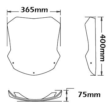 Parabrezza di tipo originale per BMW F 800 ST (06-12), trasparente