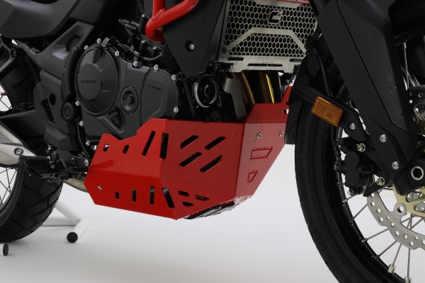 Piastra di protezione motore in alluminio per Honda XL 750 Transalp, rossa
