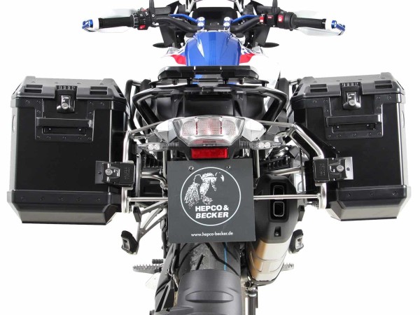 Set portavaligie Portavaligie incluso set di valigie Xplorer Cutout nero per BMW R 1250 GS (19-23)