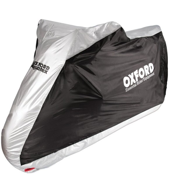 Copertura Oxford Indoor / Outdoor Aquatex Nero/Argento - Moto / Scooter - M