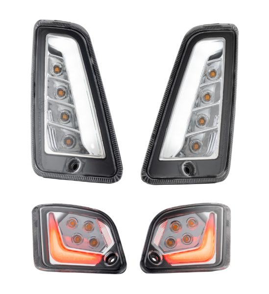 Kit indicatori di direzione anteriori e posteriori per Vespa GTS/GTS Super/GTV 125-300cc, trasparente