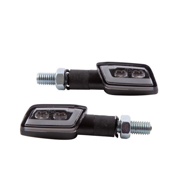 HIGHSIDER Smart Formula-TS Indicatore a LED alloggiamento nero / lente grigio fumo (coppia), anteriore e posteriore