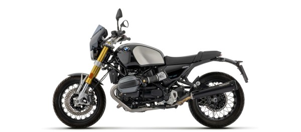 Scarico ARROW REBEL DARK Slip-On nero con terminale in alluminio nero per BMW R 12 nineT (24-)