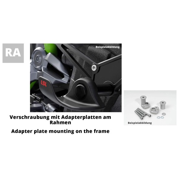LSL SlideWing Befestigungskit für Honda CBR650F, 2014 -, mit Adapterplatten