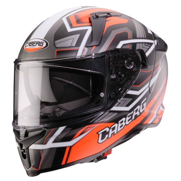Caberg casco Avalon X Brama nero opaco/fluo-rosso-antracite