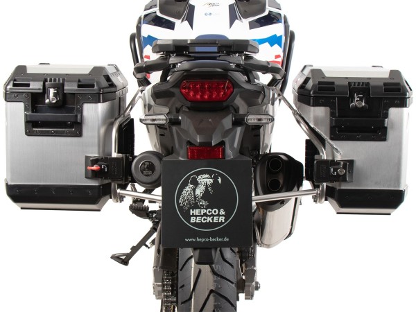 Set di valigie Xplorer argento + portaoggetti argento per Honda CRF 1100 Africa Twin Adventure