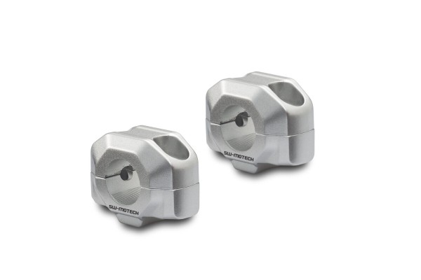 SW-Motech Riser manubrio, argento per manubri Ø 22 mm, H=15 mm per Kawasaki Eliminator 500 (24-) - SW Motech