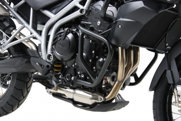 Barra protezione motore nera per Triumph Tiger 800/XC (2010-2014)