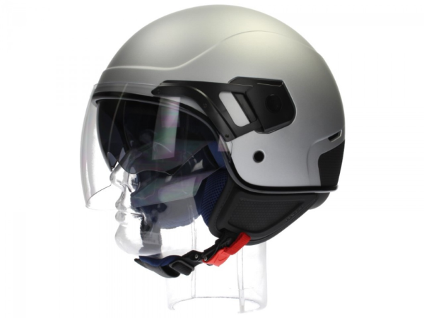 Casco Piaggio PJ Jet grigio, opaco