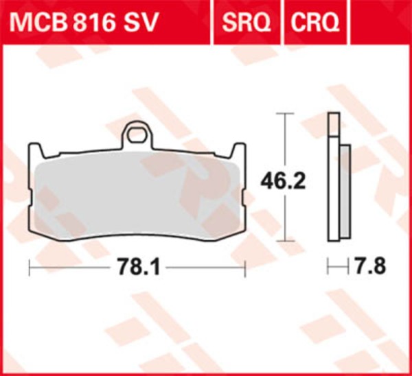 Pastiglie freno TRW Lucas MCB838
