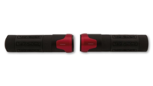 HIGHSIDER pro Akron grip in gomma rossa 7/8 pollici (22,2 mm), 132 mm