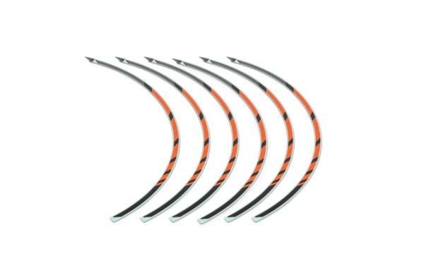 Set di adesivi decorativi per cerchi (17") SEAL SILVER METALLIC originali Honda
