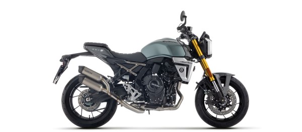Scarico ARROW ROUND-SIL in titanio con terminale in carbonio per Suzuki GSX-8T, GSX-8TT (25-)