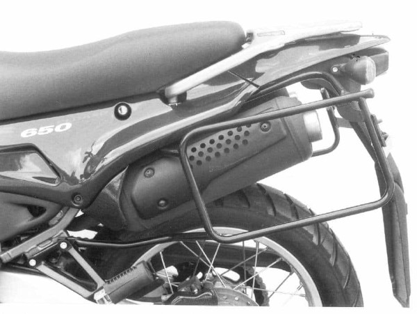 Portavaligie laterale fisso nero per Aprilia Pegaso 650 (1996) Hepco & Becker
