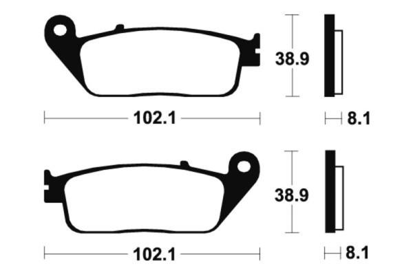 Pastiglie freno Tecnium MTR127 in metallo sinterizzato