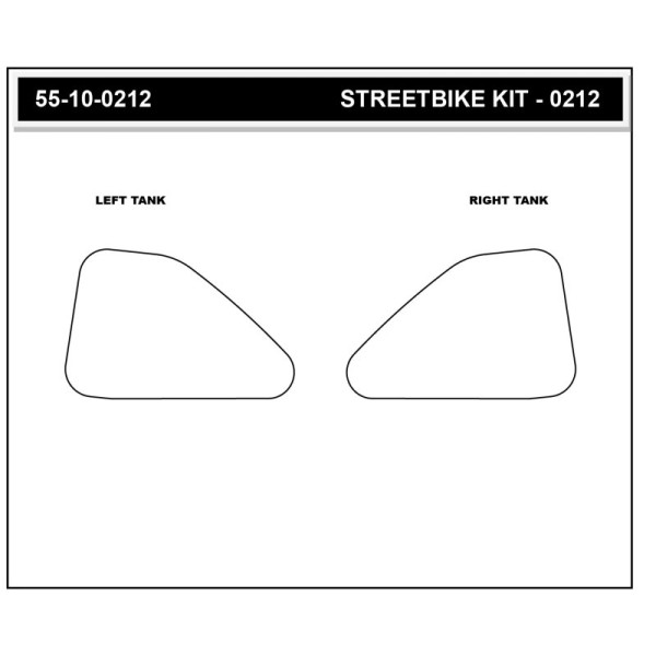 Stompgrip Tank Pad klar, Volcano, für Yamaha MT09, 2024-2025