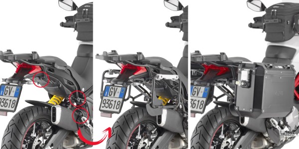Portavaligie laterale estraibile MONOKEY® CAM-SIDE per Ducati Multistrada Givi