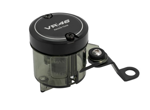 Serbatoio universale Barracuda VR|46 Racing Team con coperchio in alluminio nero