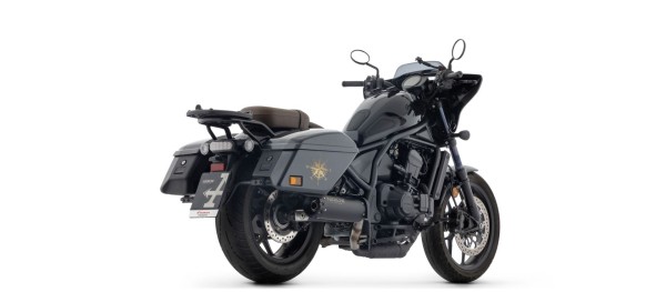 Scarico ARROW REBEL DARK Sip-On con terminale in carbonio per Honda CMX 1100 Rebel T (25-)