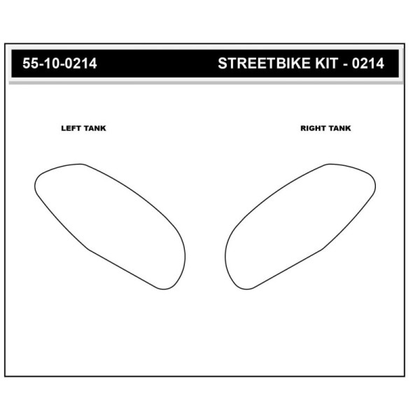 Stompgrip Tank Pad klar, Volcano, Streetbike Tank Kit - Tank Seiten, für Ducati Panigale V4, V4S, Pa