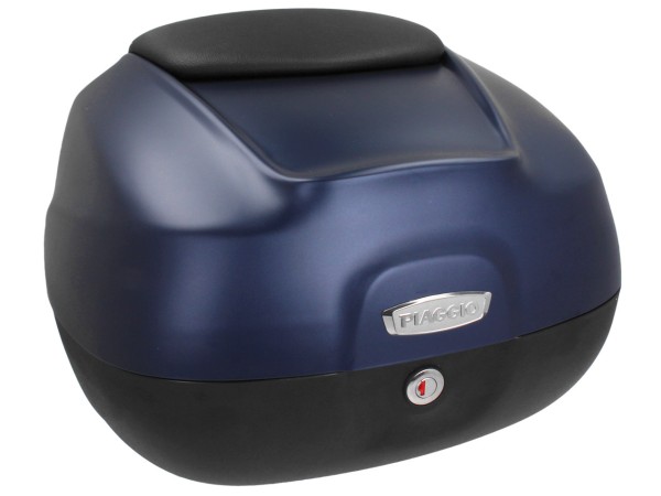 Baule da 37 litri con schienale per Piaggio Beverly 300/350 (16-20) - blue planet opaco 290/A