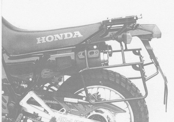 Portavaligie laterale fisso nero per Honda NX 650 Dominator (88-91) Hepco & Becker