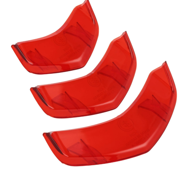 Inserto a cascata per Vespa GTS/GTS Super/GTV HPE 125-300cc ('19-22), rosso trasparente