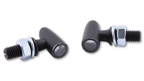 HIGHSIDER Pro Proton One LED alloggiamento indicatore nero / lente grigio fumo (coppia), anteriore e posteriore