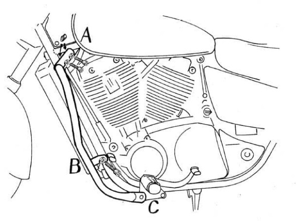 Protezione motore cromata per Honda VT 1100 C2 Shadow (95-00) Hepco & Becker