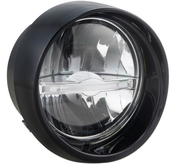 Faro LED per Vespa Primavera 50-150ccm 2T/​4T (-'18), nero lucido