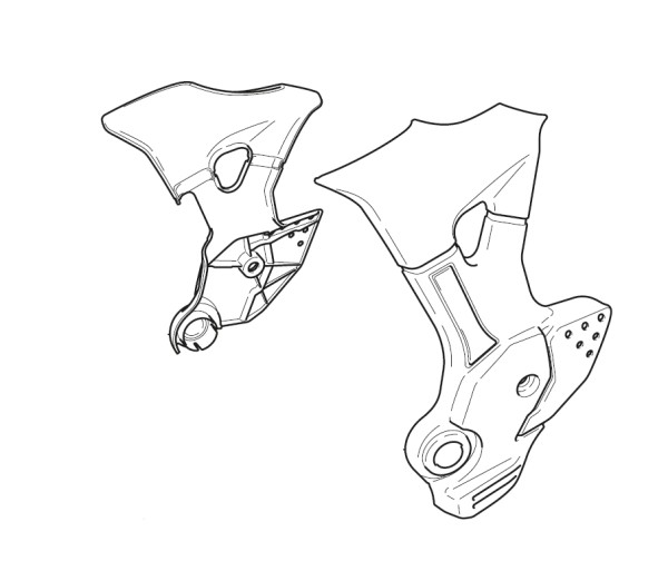 Copritelaio bianco per Honda CRF1000L Africa Twin (Bj.18-) Originale Honda