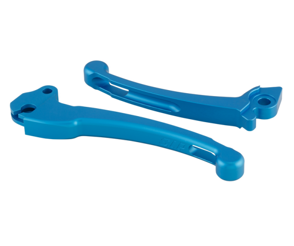 Set di leve sportive frizione/freno per Vespa PX 125 -150ccm, HBZ Hengtong, destra/sinistra, blu opaco