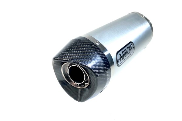 ARROW Auspuff THUNDER für Yamaha MT07 / Tracer 700 2014-2020, Aluminium mit Carbon Endkappe (Nur mit