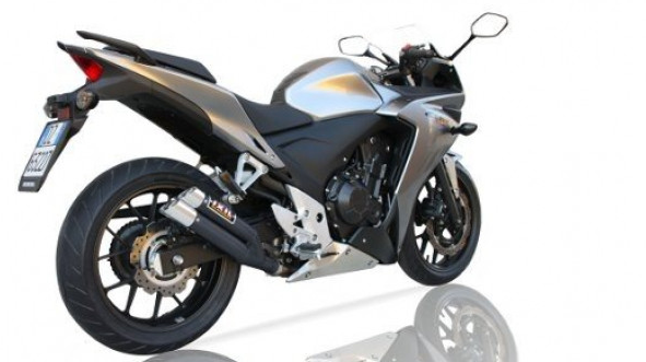 IXIL HYPERLOW BLACK XL silenziatore posteriore in acciaio inox per CBR 500 R / CB 500 F (My.13-15) / CB 500 X (My.13-16)