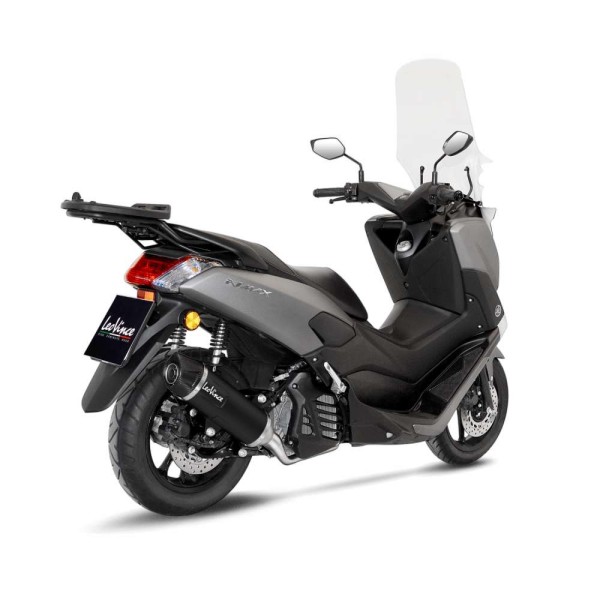 LeoVince sistema completo Nero per Yamaha GPD 125 N-Max, acciaio inox nero, Euro4, omologazione E
