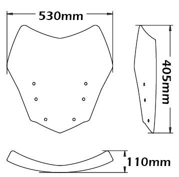 Cupolino sportivo basso per BMW K 1600 GT /GTL (10-22), fumè chiaro
