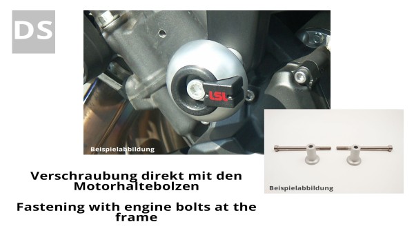 LSL Crash Pad Befestigungskit für Honda CBF1000, 2006-2009, DS, schwarz