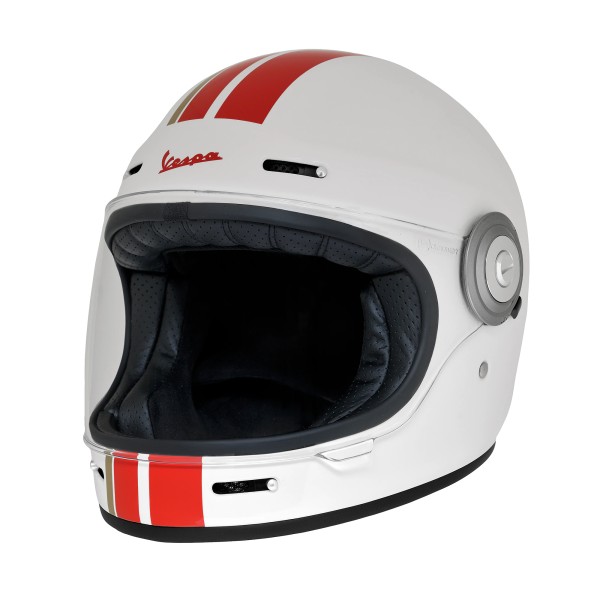 Casco integrale Vespa Racing anni '60 rosso/bianco